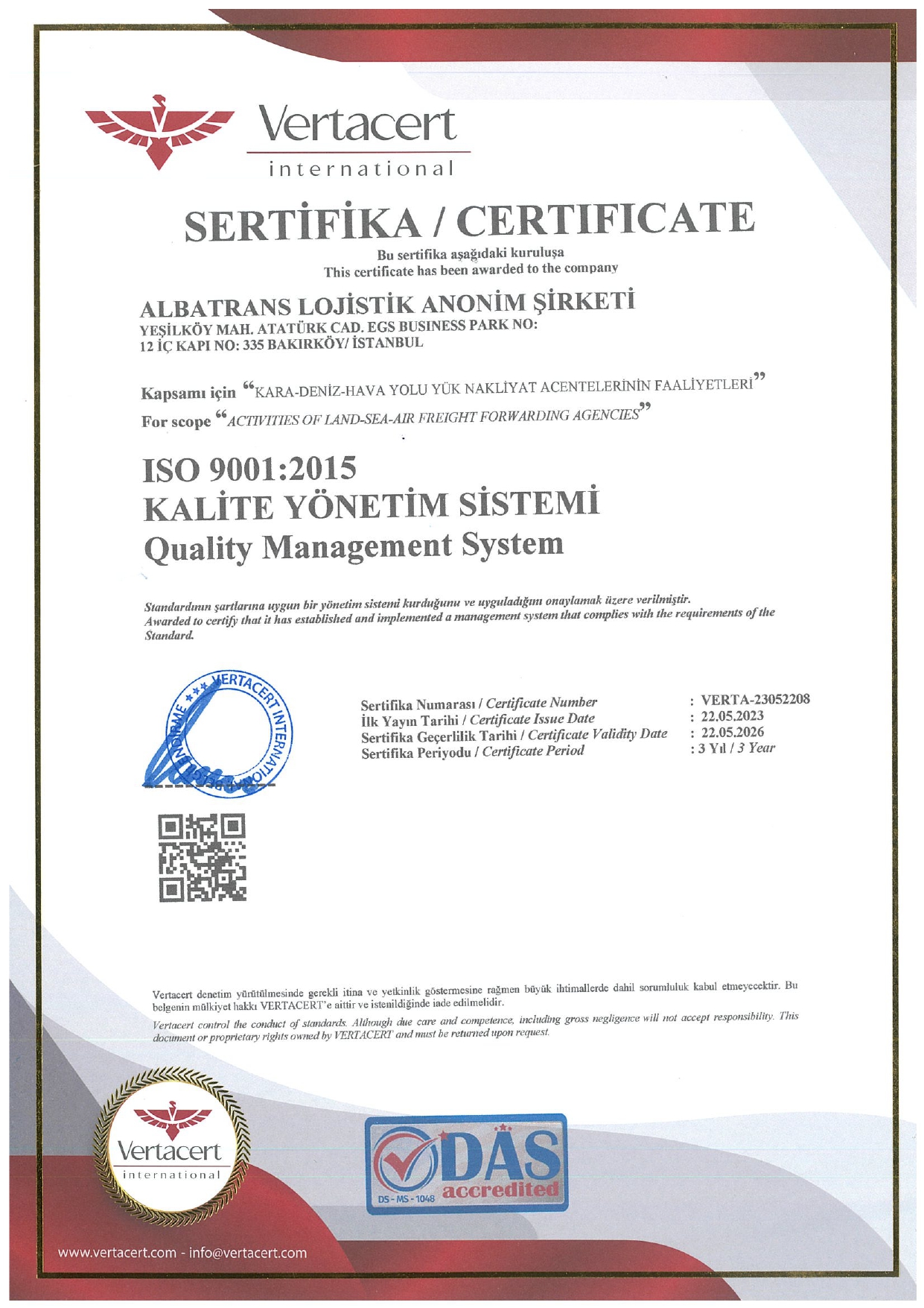 TRANSALBA ULUSLARARASI NAKLIYAT VE DIS TICARET LIMITED SIRKETILogistics ...