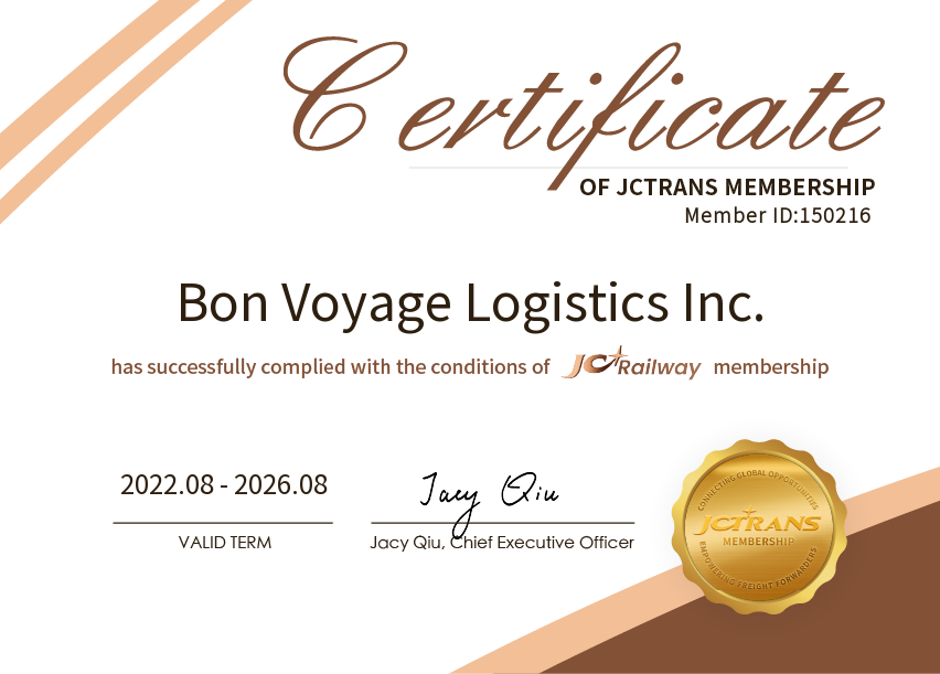 Bon Voyage Logistics Inc.JC Railway